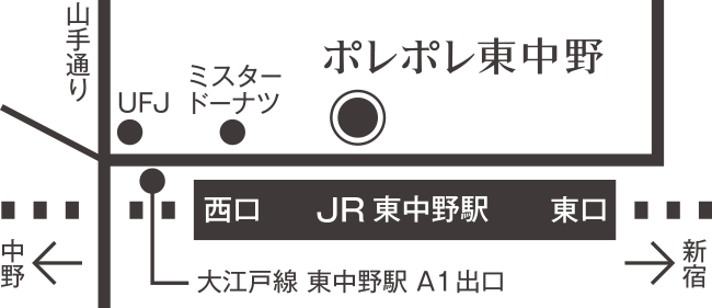 ポレポレ東中野の地図